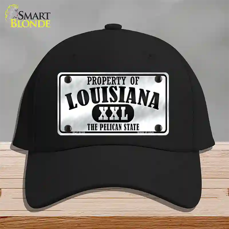 Property Of Louisiana Novelty License Plate Hat Cotton / Black