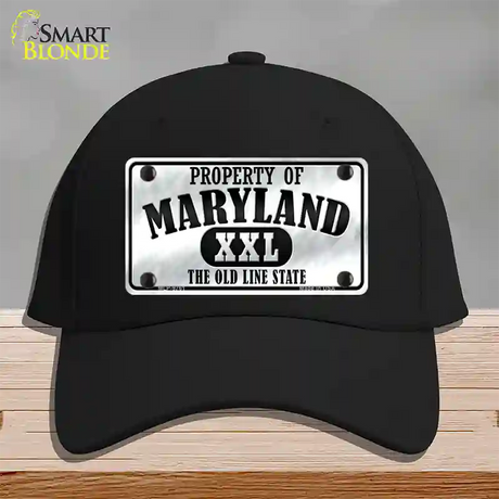 Property Of Maryland Novelty License Plate Hat Cotton / Black