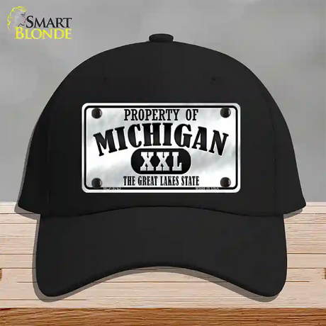 Property Of Michigan Novelty License Plate Hat Cotton / Black