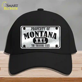 Property Of Montana Novelty License Plate Hat Cotton / Black