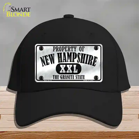 Property Of New Hampshire Novelty License Plate Hat Cotton / Black