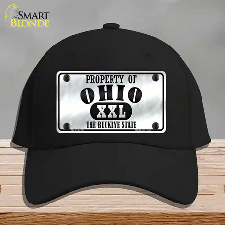 Property Of Ohio Novelty License Plate Hat Cotton / Black