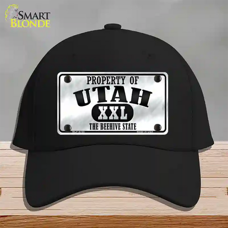 Property Of Utah Novelty License Plate Hat Cotton / Black