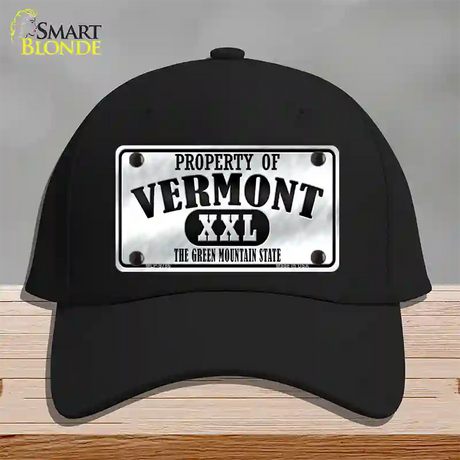 Property Of Vermont Novelty License Plate Hat Cotton / Black