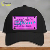 Hawaii Girl Novelty License Plate Hat Cotton / Black