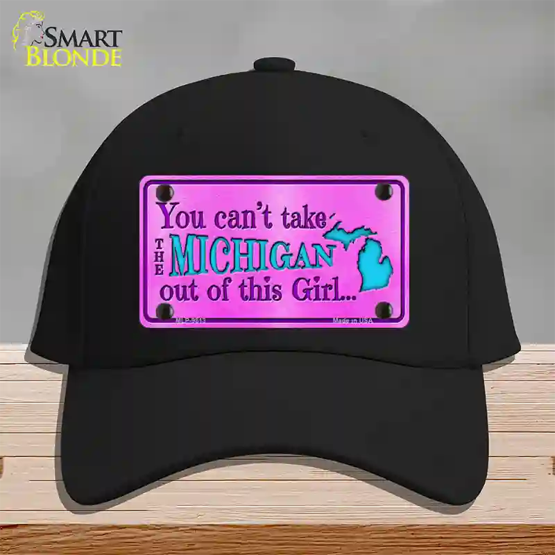 Michigan Girl Novelty License Plate Hat Cotton / Black