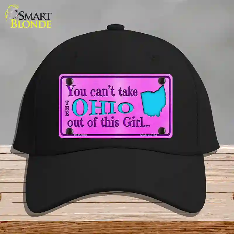 Ohio Girl Novelty License Plate Hat Cotton / Black