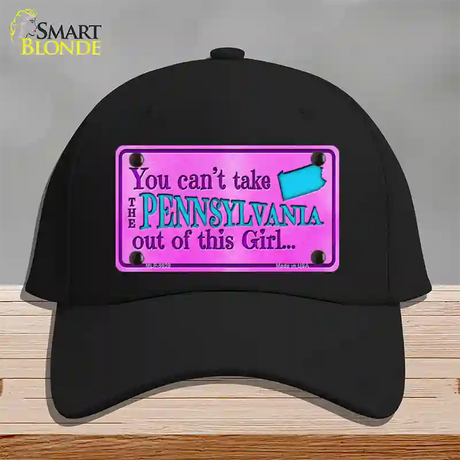 Pennsylvania Girl Novelty License Plate Hat Cotton / Black