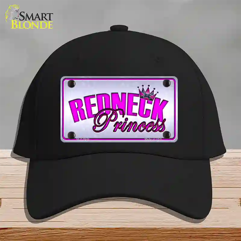 Princess Redneck Novelty License Plate Hat Cotton / Black