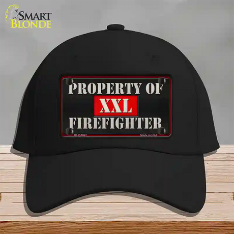 Property Of Firefighter Novelty License Plate Hat Cotton / Black