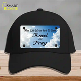 Clouds Novelty License Plate Hat Cotton / Black