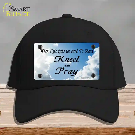 Clouds Novelty License Plate Hat Cotton / Black