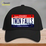 Twin Falls Idaho Novelty License Plate Hat Cotton / Black