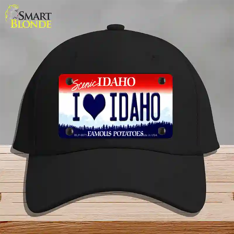 Love Idaho Novelty License Plate Hat Cotton / Black