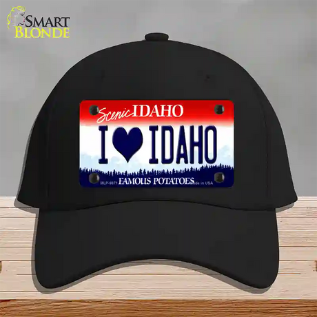 Love Idaho Novelty License Plate Hat Cotton / Black