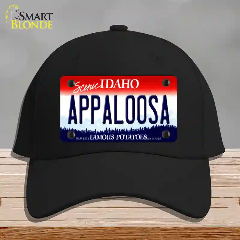 Appaloosa Idaho Novelty License Plate Hat Cotton / Black