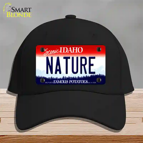 Nature Idaho Novelty License Plate Hat Cotton / Black