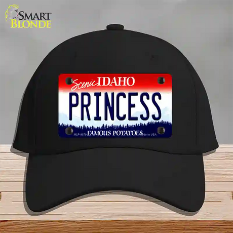 Princess Idaho Novelty License Plate Hat Cotton / Black