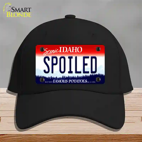 Spoiled Idaho Novelty License Plate Hat Cotton / Black