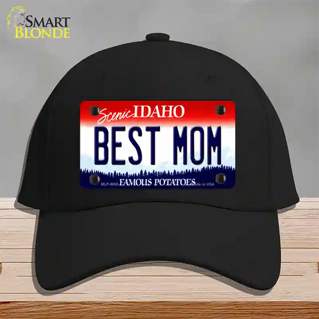 Best Mom Idaho Novelty License Plate Hat Cotton / Black