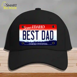 Best Dad Idaho Novelty License Plate Hat Cotton / Black