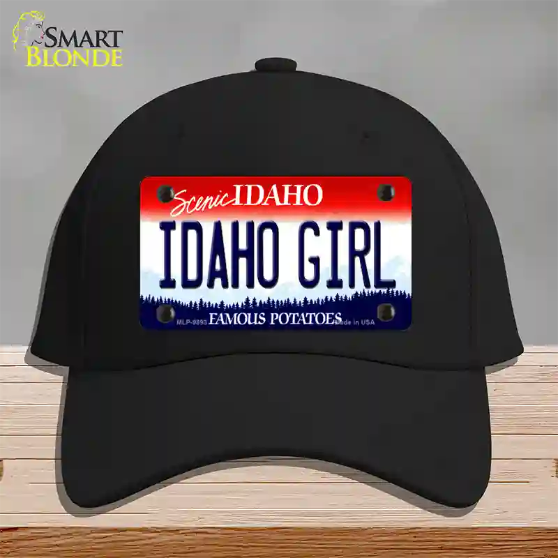 Idaho Girl Idaho Novelty License Plate Hat Cotton / Black