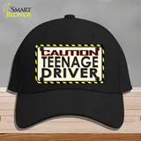 Caution Teenage Driver Novelty License Plate Hat Cotton / Black