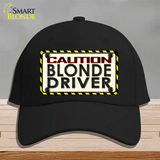 Caution Blonde Driver Novelty License Plate Hat Cotton / Black