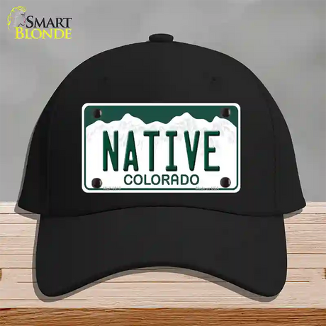 Native Colorado Novelty License Plate Hat Cotton / Black