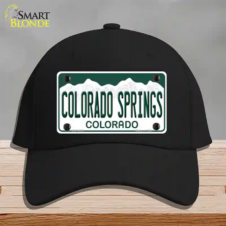 Colorado Springs Colorado Novelty License Plate Hat Cotton / Black