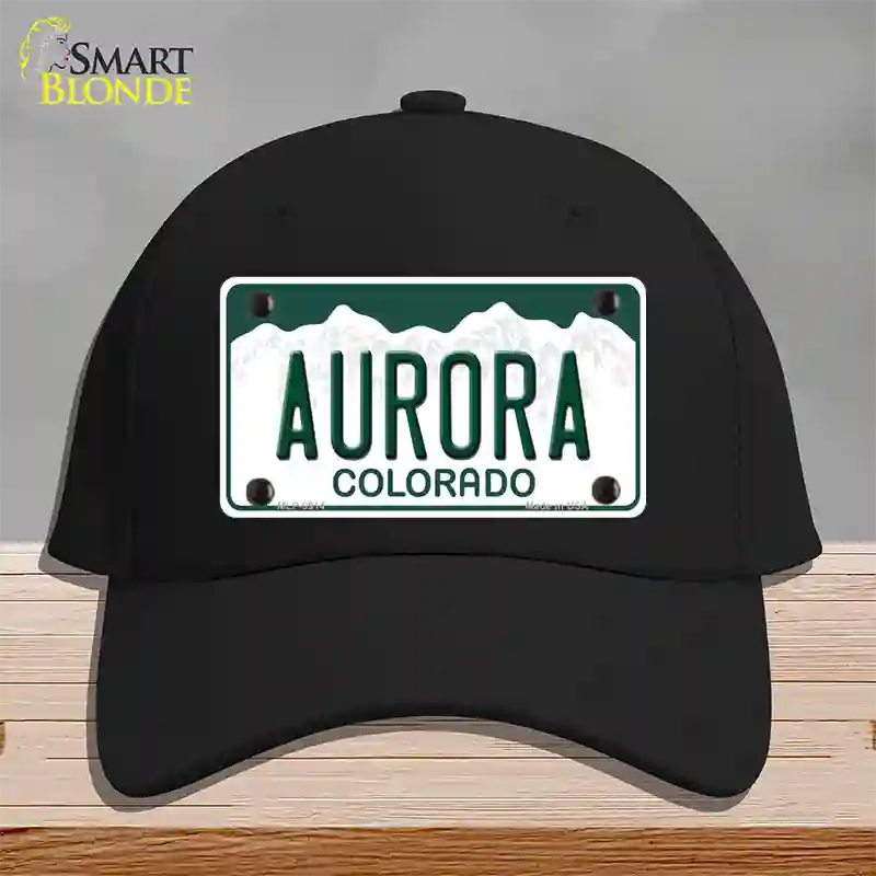 Aurora Colorado Novelty License Plate Hat Cotton / Black