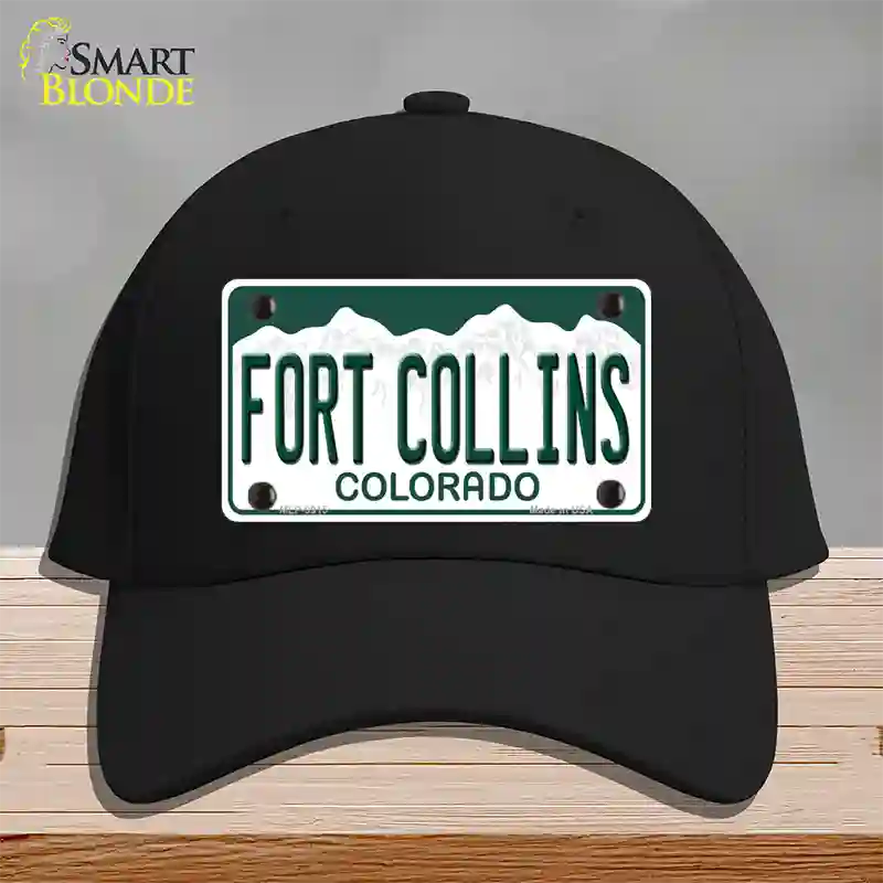 Fort Collins Colorado Novelty License Plate Hat Cotton / Black