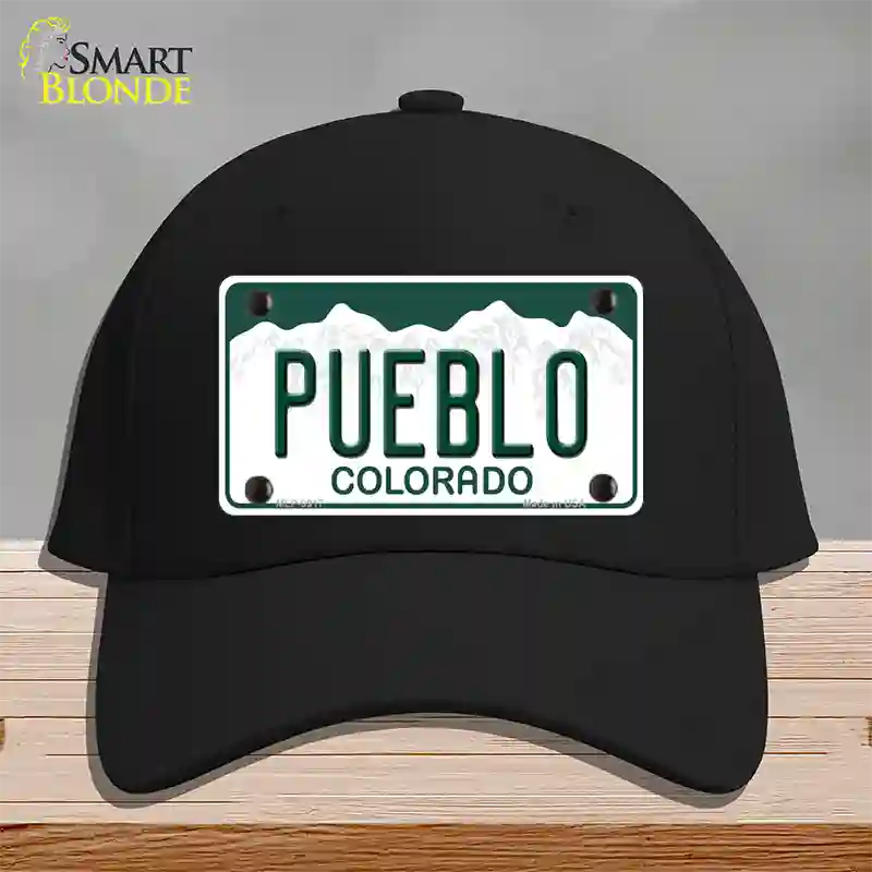 Pueblo Colorado Novelty License Plate Hat Cotton / Black