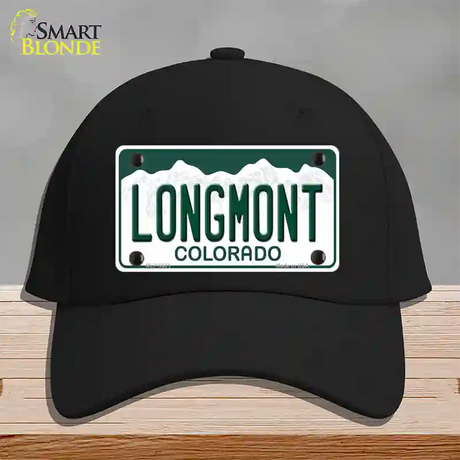 Longmont Colorado Novelty License Plate Hat Cotton / Black