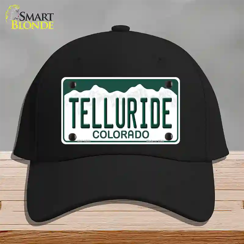 Telluride Colorado Novelty License Plate Hat Cotton / Black