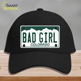 Bad Girl Colorado Novelty License Plate Hat Cotton / Black