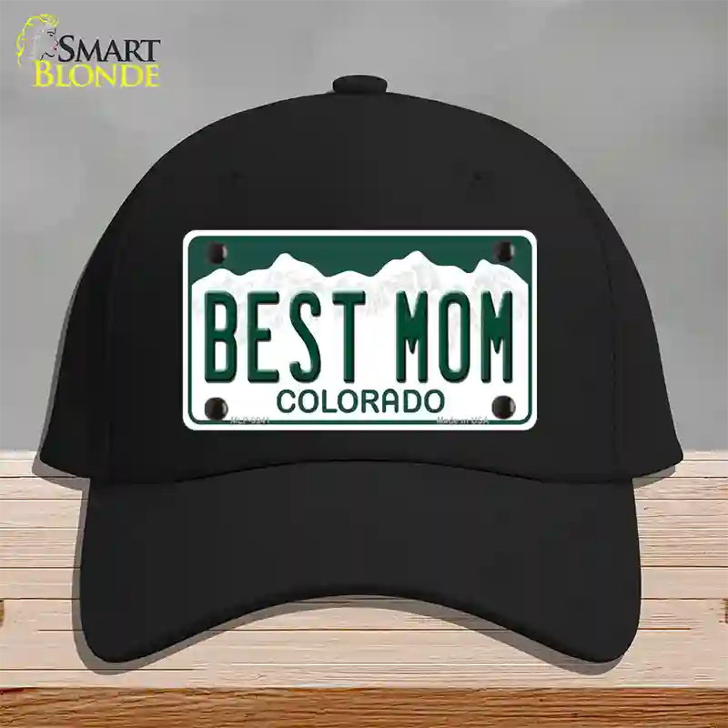 Best Mom Colorado Novelty License Plate Hat Cotton / Black