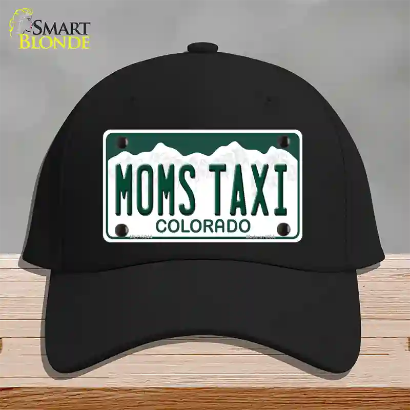 Moms Taxi Colorado Novelty License Plate Hat Cotton / Black