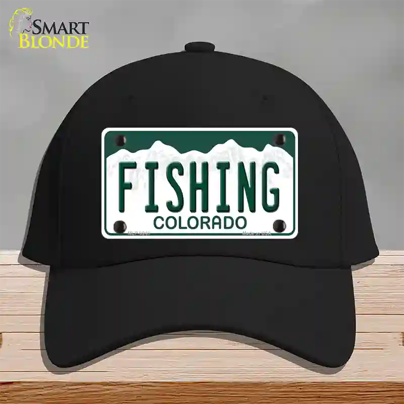 Fishing Colorado Novelty License Plate Hat Cotton / Black