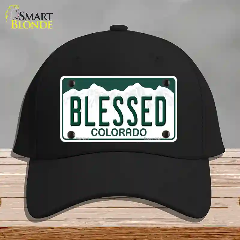 Blessed Colorado Novelty License Plate Hat Cotton / Black