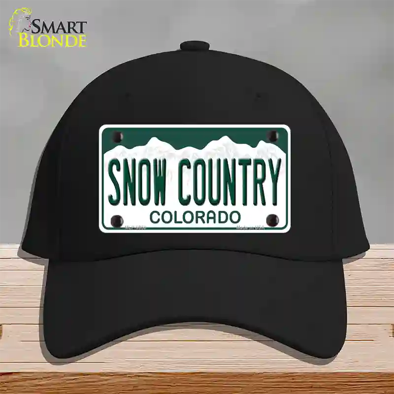 Snow Country Colorado Novelty License Plate Hat Cotton / Black