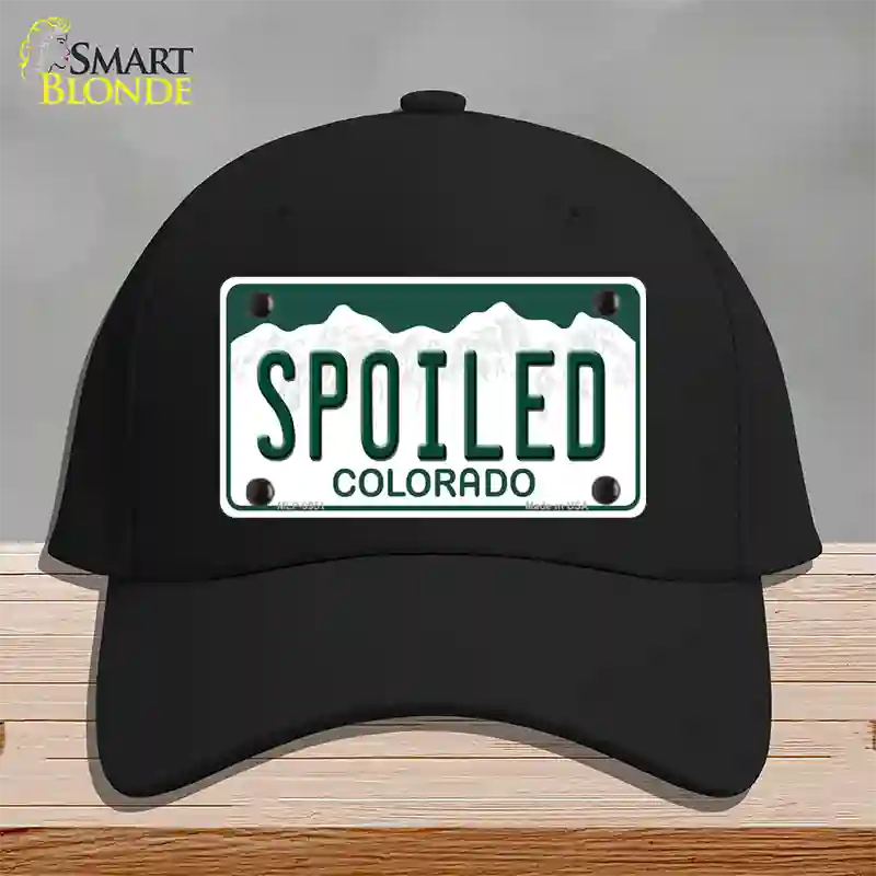 Spoiled Colorado Novelty License Plate Hat Cotton / Black