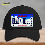 Black Hills South Dakota Novelty License Plate Hat Cotton / Black