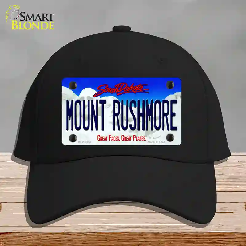 Mount Rushmore South Dakota Novelty License Plate Hat Cotton / Black