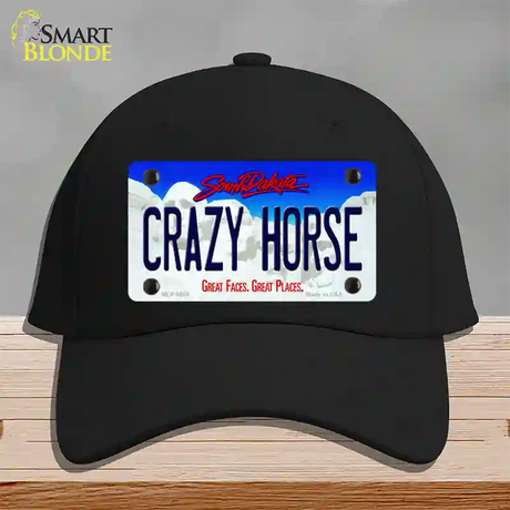 Crazy Horse South Dakota Novelty License Plate Hat Cotton / Black