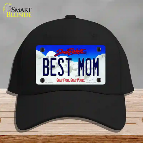 Best Mom South Dakota Novelty License Plate Hat Cotton / Black