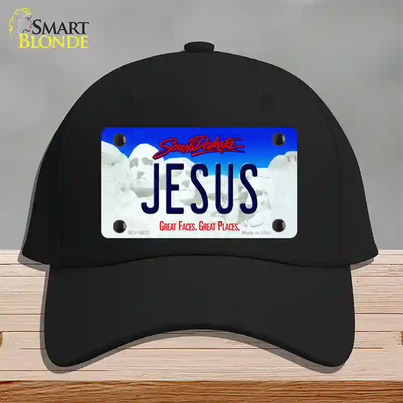 Jesus South Dakota Novelty License Plate Hat Cotton / Black