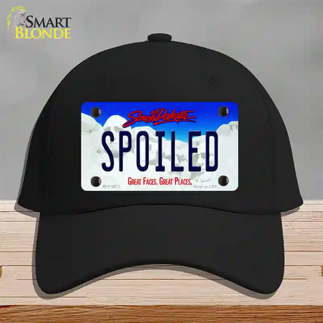 Spoiled South Dakota Novelty License Plate Hat Cotton / Black