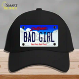 Bad Girl South Dakota Novelty License Plate Hat Cotton / Black