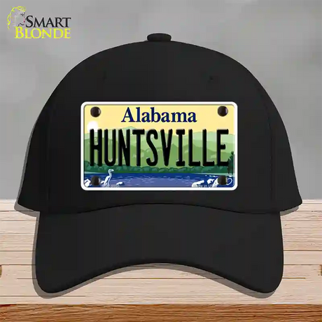 Huntsville Alabama Novelty License Plate Hat Cotton / Black